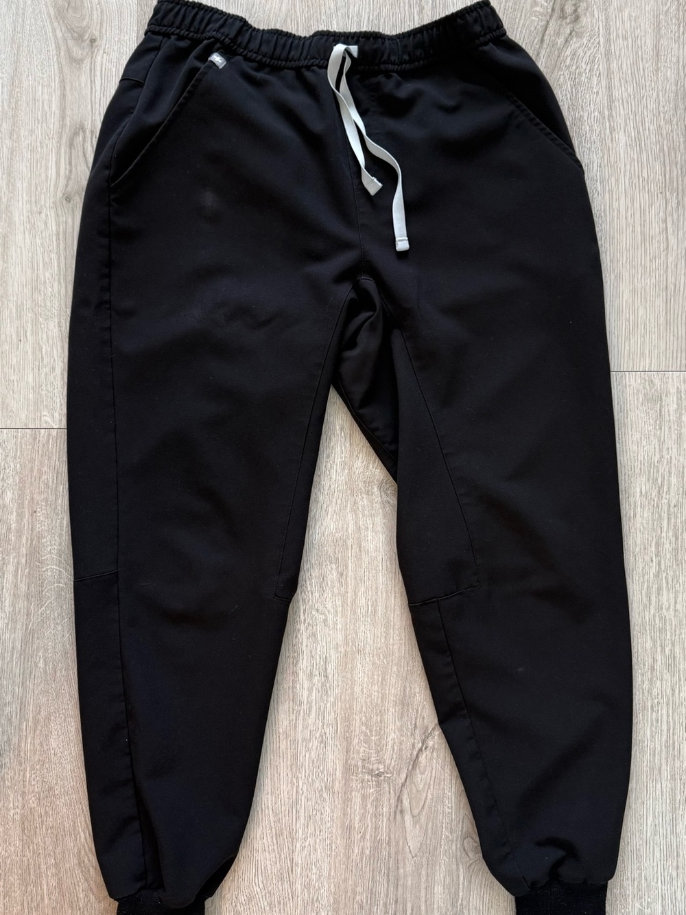 Figs Black Men’s Jogger Sweatpants with White Drawstring
